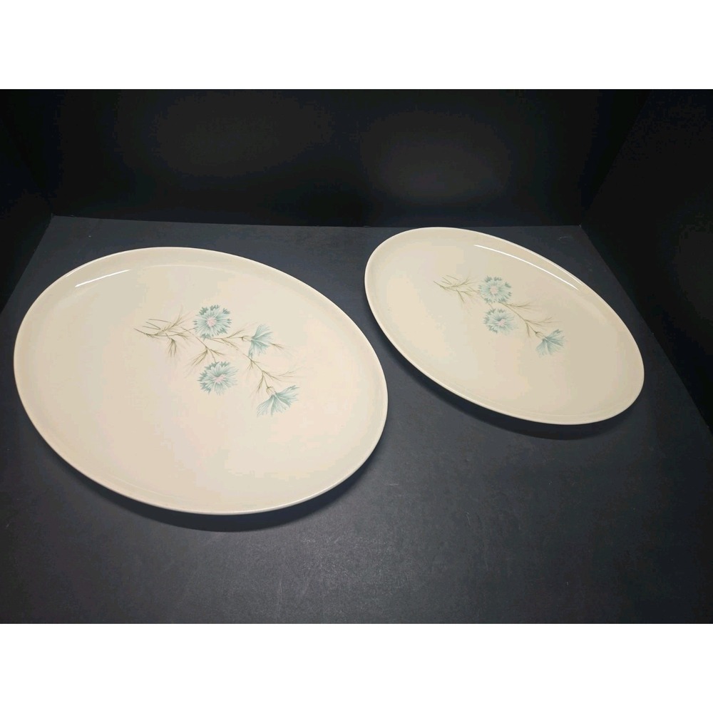 Taylor Smith Taylor Ever Yours Boutonniere Oval Serving Platters Set of 2 MCM